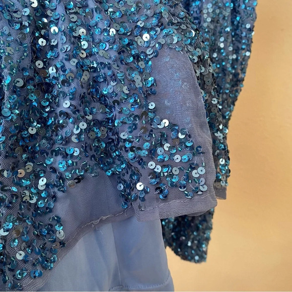 Mac Duggal blue sequin gown dress size‎ 2new without tags - Picture 13 of 16